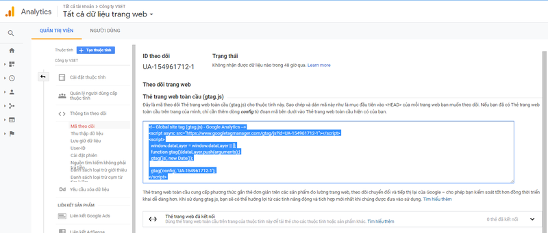 Hướng dẫn cài đặt Google Analytics